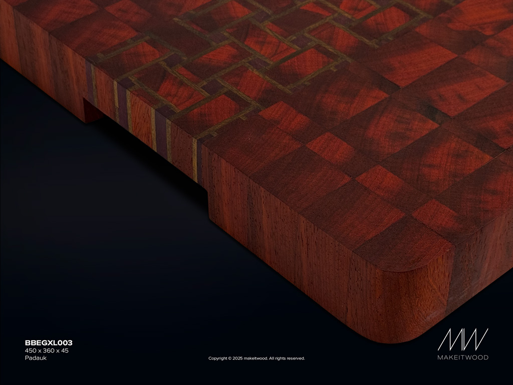 Padauk end grain butchers block