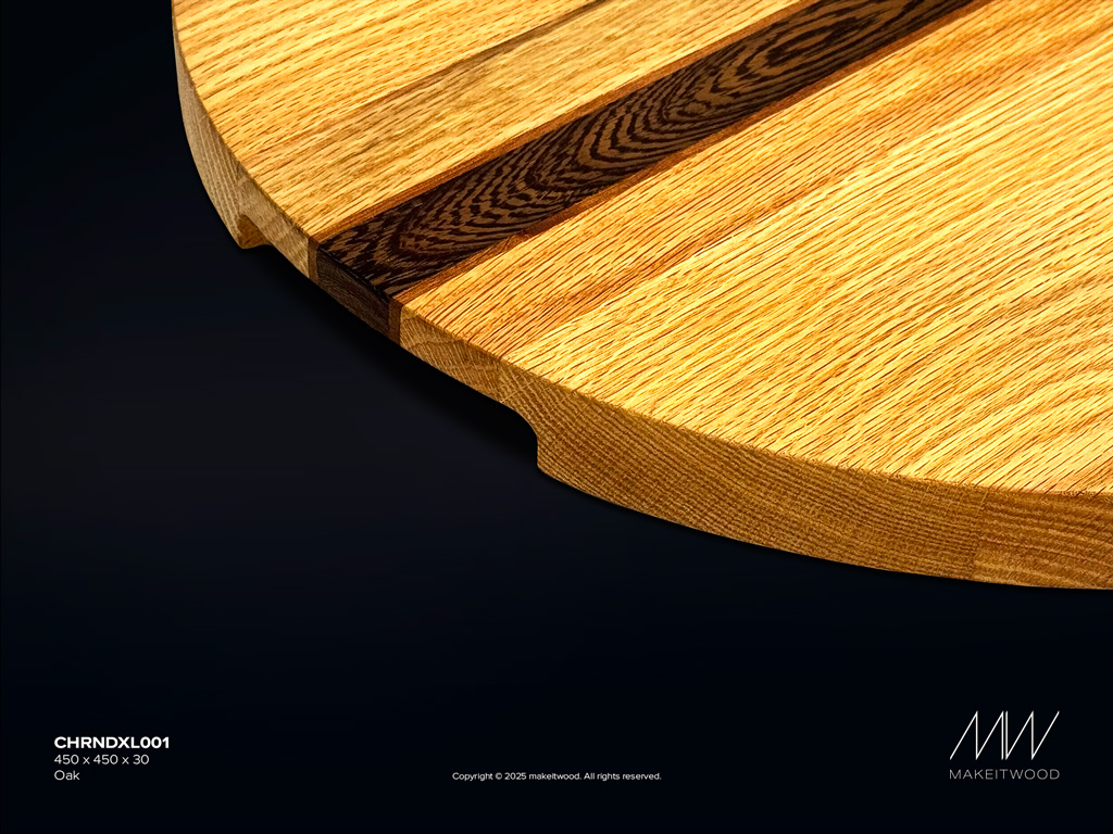 Extra large round oak charcuterie board